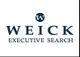 Logo mit Schriftzug "WEICK EXECUTIVE SEARCH" und kleinem "W"-Symbol darüber.