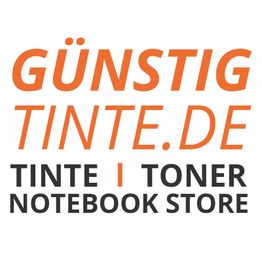 Günstigtinte.de Logo in Orange und Schwarz mit den Worten "Tinte | Toner Notebook Store".