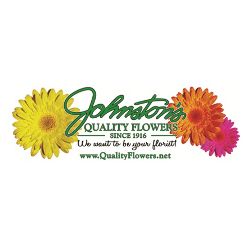 Colorful flowers with "Johnston's Quality Flowers" text and website link.