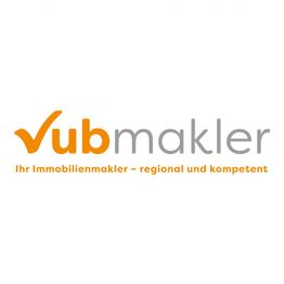 Logo von "vubmakler" mit dem Slogan: "Ihr Immobilienmakler – regional und kompetent".