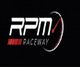 RPM Raceway logo with white, red text, and a speedometer graphic on a black background.