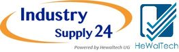 Logos von Industry Supply 24 und HeWalTech auf weißem Hintergrund.