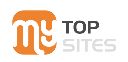 Orange "my" icon beside "TOP SITES" text in black and gray on a white background.