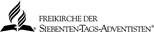 Logo der Freikirche der Siebenten-Tags-Adventisten mit stilisiertem Buch und Flamme.