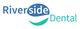 "Riverside Dental logo with stylized wave design in blue and teal."