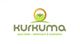 Logo mit dem Wort "Kurkuma" und grünem Blattmotiv, Text: "ayurveda – lebensart & esskultur".
