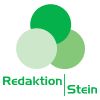 Logo mit drei grünen Kreisen und Text "Redaktion Stein" darunter.