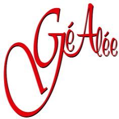 Schriftzug "GéAlée" in roten Buchstaben auf weißem Hintergrund.