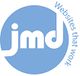 Blaues Logo mit weißen Buchstaben "jmd" und Schriftzug "Websites that work".