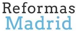 Texto: "Reformas Madrid" en negro y azul.