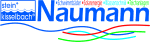 Logo von Stein Naumann mit bunten Linien und Begriffen: Schwimmbad, Sauna, Wellness, Klimatec.