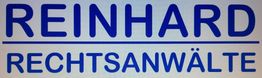 Text "REINHARD RECHTSANWÄLTE" in blauer Schrift auf weißem Hintergrund.