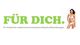 Text "FÜR DICH." in Grün, daneben eine Frau in weißem Bikini, darunter ein Beauty-Institutstext.