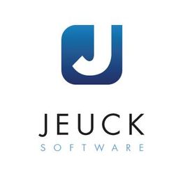 Logo mit stilisiertem Buchstaben "J" über dem Text "JEUCK SOFTWARE" auf weißem Hintergrund.