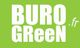 Texte "BURO GReeN.fr" en blanc sur fond vert vif.
