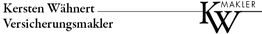 Logo für "Kersten Wähnert Versicherungsmakler" mit Initialen KW.