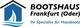 Logo von Bootshaus Frankfurt (Oder), Spezialist für Hausboote, mit stilisiertem Haus und Boot.