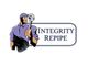 Illustration of a plumber holding a wrench, next to the text "INTEGRITY REPIPE."