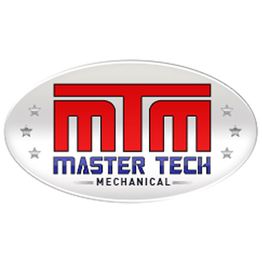 Oval logo with "MTM Master Tech Mechanical" in red and blue, with star accents.