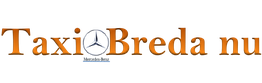 Logo van "Taxi Breda nu" met Mercedes-Benz-embleem.