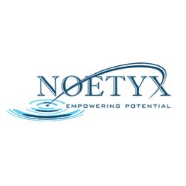 Noetyx logo with the slogan "Empowering Potential," and a design of water ripples.
