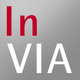 Logo mit rotem "In" und weißem "VIA" auf grauem Hintergrund.