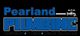 "Pearland Plumbing logo with a faucet and water drop, offering plumbing and drain cleaning services."