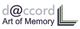 Logo mit Text "d@ccord Art of Memory" und stilisiertem Buchsymbol rechts.