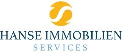 Logo von Hanse Immobilien Services mit gelbem Symbol und Text in Blau.