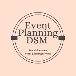 Logo for Event Planning DSM, offering services in the Des Moines area.