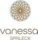 Logo mit mandalaartigem Muster, darunter der Text "vanessa SPALECK".