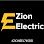 Logo reading "Zion Electric" with a stylized lightning bolt on a black background.