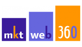 Logo con texto: "mkt" en caja morada, "web" en caja azul, "360" en caja naranja.