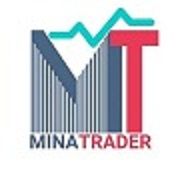 Logo of MinaTrader with stylized letters "M" and "T" and a turquoise line graph above.