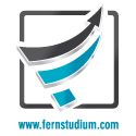 Logo mit Pfeil und www.fernstudium.com, symbolisiert Online-Studium.