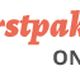 Tekstlogo met "Kerstpakket ONLINE" in rood en grijs.