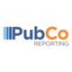 Logo with text: "PubCo REPORTING", featuring blue and orange colors.
