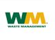 WM logo with green and yellow letters above the text "Waste Management" in green.
