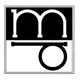 Logotipo en blanco y negro con letras estilizadas "m", "o" y línea horizontal.