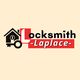 "Locksmith Laplace logo with a house, key, and red accent."