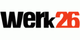Schwarzer Text "werk" gefolgt von roter Zahl "26" auf weißem Hintergrund.