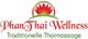 Logo von Phan Thai Wellness mit Lotusblume und Schriftzug "Traditionelle Thaimassage".