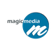 Blaues Logo mit weißem "m" und der Aufschrift "magic media".