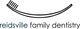 Logo of Reidsville Family Dentistry with a stylized toothbrush forming a smile.