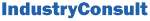 Logo mit blauem Schriftzug "IndustryConsult".
