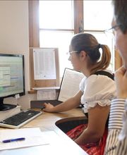 Bei der Arbeit  im Hotel