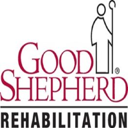 Good Shepherd Rehabilitation logo with stylized figure holding a shepherd's staff.