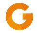 Letra G mayúscula en color naranja, estilo moderno y geométrico.