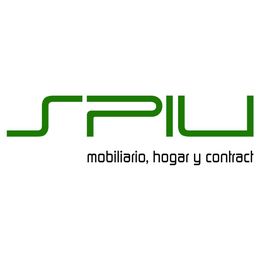 Logo de SPIU en verde con el texto "mobiliario, hogar y contract" en negro.