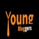 Logo with "Young Bloggers" text, featuring a tie as the letter "Y" on a black background.